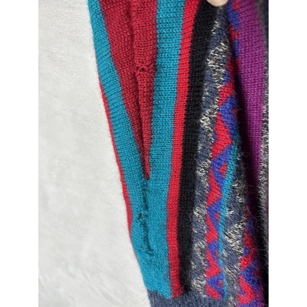 The Peruvian Connection 100% Alpaca Cardigan Sweater Women's M Handmade Bolivia - Picture 4 of 7